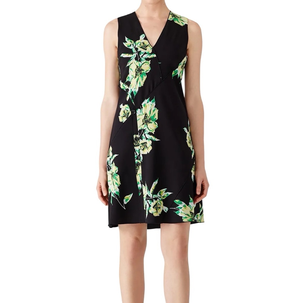 Proenza Schouler Black Floral Sheath Dress